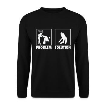 Jeu de cricket Problème de déclaration du joueur de cricket - Sweat-shirt Unisexe - noir - Devant - Alina (178cm) & Michal (187cm)