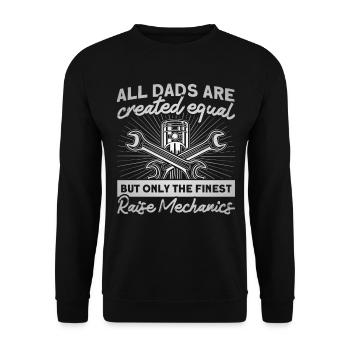 Meilleurs Pères Père Mécanicien Père Famille - Sweat-shirt Unisexe - noir - Devant - Alina (178cm) & Michal (187cm)