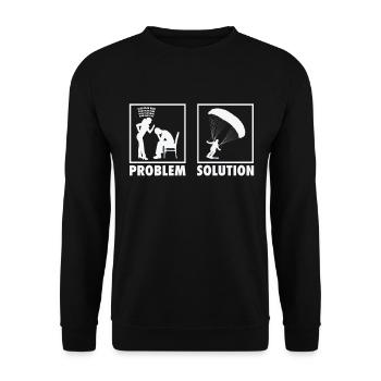 Parachutisme Parachutisme Skydiver Statement Problem - Sweat-shirt Unisexe - noir - Devant - Alina (178cm) & Michal (187cm)