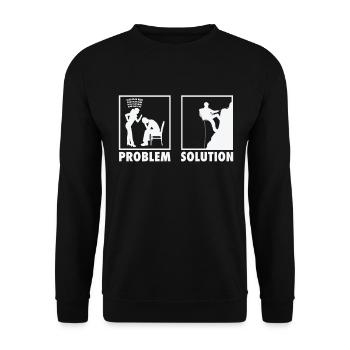 Mountain Climbing Mountain Climber Statement - Unisex Sweatshirt - black - Front - Alina (178cm) & Michal (187cm)
