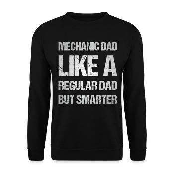 Klug Vater Mechaniker Vater Familie - Unisex Pullover - Schwarz - Vorne - Alina (178cm) & Michal (187cm)