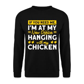 Gardening Gardener Chicken Farmer Chicken Feeder - Unisex Sweatshirt - black - Front - Alina (178cm) & Michal (187cm)