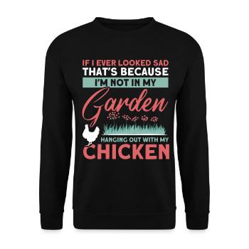 Gardening Gardener Chicken Farmer Chicken Feeder - Unisex Sweatshirt - black - Front - Alina (178cm) & Michal (187cm)