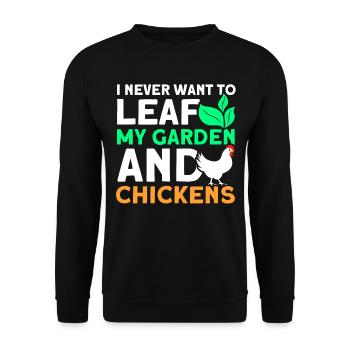 Gardening Gardener Chicken Farmer Chicken Feeder - Unisex Sweatshirt - black - Front - Alina (178cm) & Michal (187cm)
