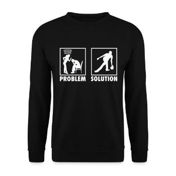 Bowling Bowling Player Statement Problem Solution. - Unisex Sweatshirt - black - Front - Alina (178cm) & Michal (187cm)