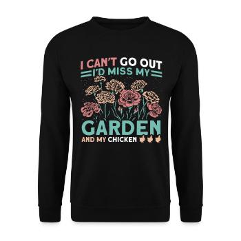 Gardening Gardener Chicken Farmer Chicken Feeder - Unisex Sweatshirt - black - Front - Alina (178cm) & Michal (187cm)