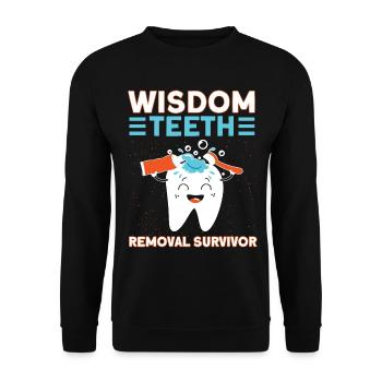 Wisdom Teeth Wisdom Tooth Patient Dentist - Unisex Sweatshirt - black - Front - Alina (178cm) & Michal (187cm)