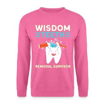 Weisheitszähne Weisheitszahn Patient Zahnarzt - Unisex Pullover - Pink - Vorne