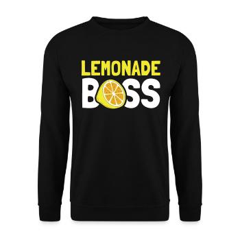 Lemonade Boss Juice Stand - Unisex Pullover - Schwarz - Vorne - Alina (178cm) & Michal (187cm)