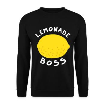 Stand de jus Lemonade Boss - Sweat-shirt Unisexe - noir - Devant - Alina (178cm) & Michal (187cm)