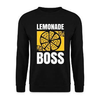 Stand de jus Lemonade Boss - Sweat-shirt Unisexe - noir - Devant - Alina (178cm) & Michal (187cm)