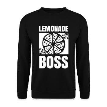 Stand de jus Lemonade Boss - Sweat-shirt Unisexe - noir - Devant - Alina (178cm) & Michal (187cm)