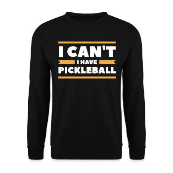 Je ne peux pas avoir pickleball - Sweat-shirt Unisexe - noir - Devant - Alina (178cm) & Michal (187cm)