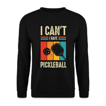 Je ne peux pas, j’ai du pickleball - Sweat-shirt Unisexe - noir - Devant - Alina (178cm) & Michal (187cm)