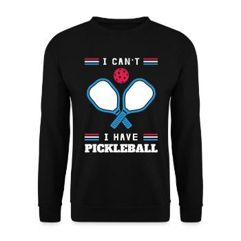 Je ne peux pas avoir pickleball - Sweat-shirt Unisexe - noir - Devant - Alina (178cm) & Michal (187cm)