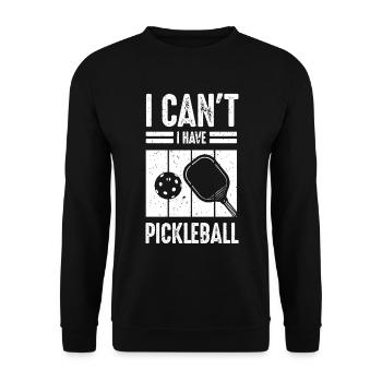 Je ne peux pas avoir pickleball - Sweat-shirt Unisexe - noir - Devant - Alina (178cm) & Michal (187cm)