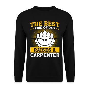 Beste Art Vater Zimmermann Vater Familie - Unisex Pullover - Schwarz - Vorne - Alina (178cm) & Michal (187cm)