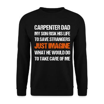 Fils Père Zimmermann Père Famille - Sweat-shirt Unisexe - noir - Devant - Alina (178cm) & Michal (187cm)