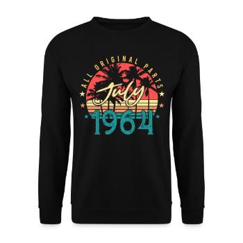 1964 Juillet Alles Original - Sweat-shirt Unisexe - noir - Devant - Alina (178cm) & Michal (187cm)
