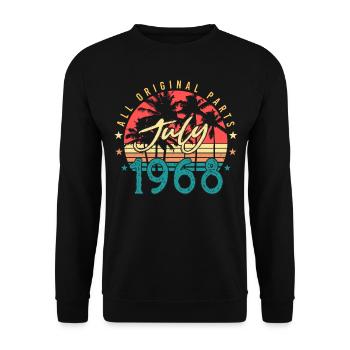 Vintage 1968 Juli - Unisex Pullover - Schwarz - Vorne - Alina (178cm) & Michal (187cm)