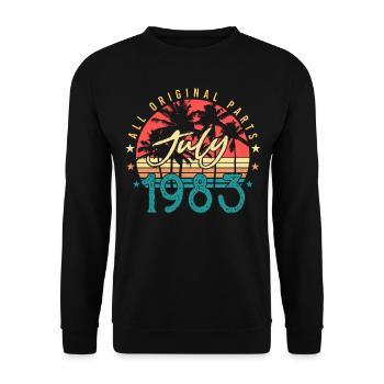 Vœux d’anniversaire pour juillet 1983 - Sweat-shirt Unisexe - noir - Devant - Alina (178cm) & Michal (187cm)