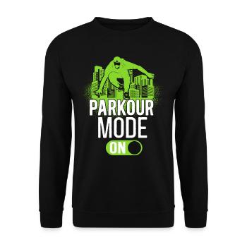 Parkour Free Running Traceur - Unisex Sweatshirt - black - Front - Alina (178cm) & Michal (187cm)