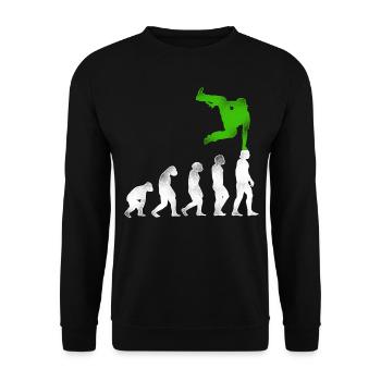 Parkour Free Running Traceur - Unisex Sweatshirt - black - Front - Alina (178cm) & Michal (187cm)