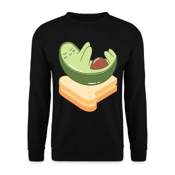 Avocado Toast - Unisex Sweatshirt - black - Front - Alina (178cm) & Michal (187cm)