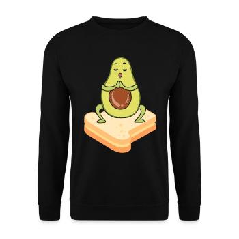 Avocado Toast - Unisex Pullover - Schwarz - Vorne - Alina (178cm) & Michal (187cm)
