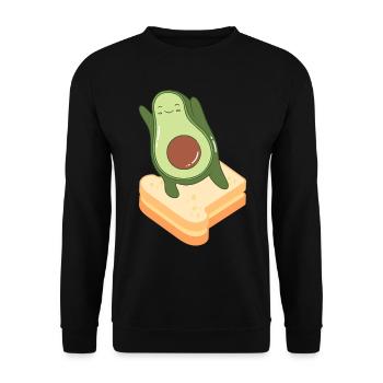 Avocado Toast - Unisex Pullover - Schwarz - Vorne - Alina (178cm) & Michal (187cm)