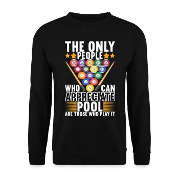 Billard de piscine - Sweat-shirt Unisexe - noir - Devant - Alina (178cm) & Michal (187cm)