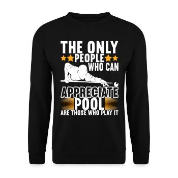 Billard de piscine - Sweat-shirt Unisexe - noir - Devant - Alina (178cm) & Michal (187cm)