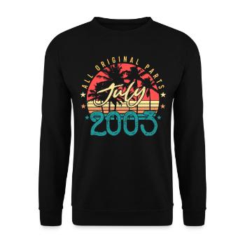Meilleur millésime en juillet 2003 - Sweat-shirt Unisexe - noir - Devant - Alina (178cm) & Michal (187cm)