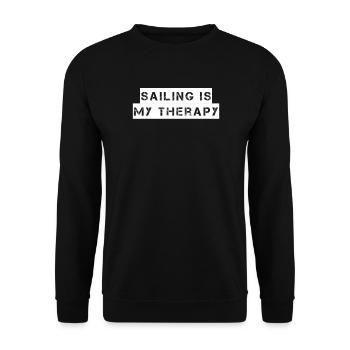 Voile - la voile est ma thérapie - Sweat-shirt Unisexe - noir - Devant - Alina (178cm) & Michal (187cm)