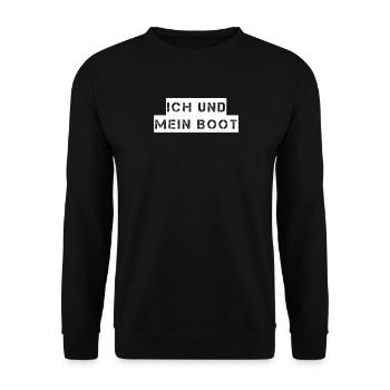Segeln - Ich und mein Boot - Unisex Pullover - Schwarz - Vorne - Alina (178cm) & Michal (187cm)