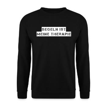 Segeln - Segeln ist meine Therapie - Unisex Pullover - Schwarz - Vorne - Alina (178cm) & Michal (187cm)