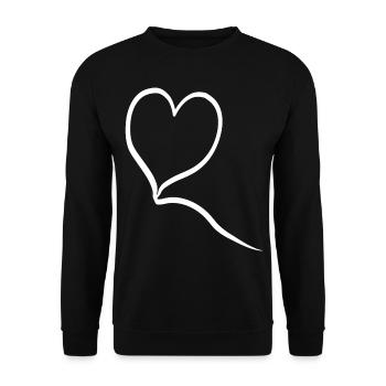 Cœur blanc dans la conception de ballons - Sweat-shirt Unisexe - noir - Devant - Alina (178cm) & Michal (187cm)