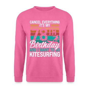 78 Anniversaire Kitesurfer 78 ans - Sweat-shirt Unisexe - rose - Devant