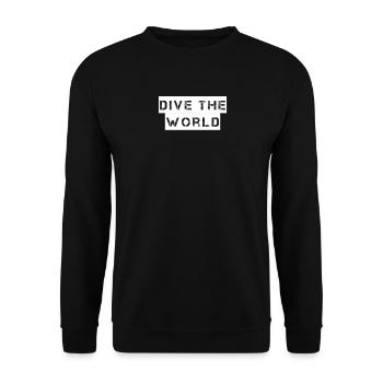 Diving - Dive the world - Unisex Sweatshirt - black - Front - Alina (178cm) & Michal (187cm)