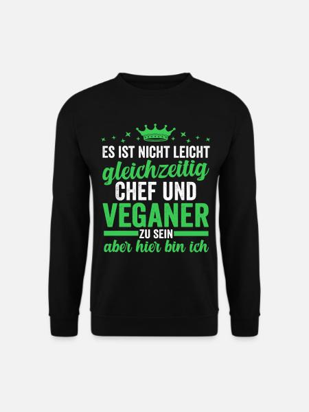 Vegan Vegetarier Veganer - Unisex Pullover - Schwarz