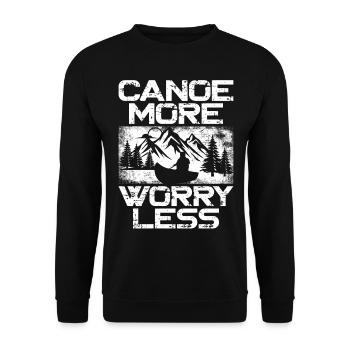 Canoe Canoeing Vintage Canoe More - Unisex Pullover - Schwarz - Vorne - Alina (178cm) & Michal (187cm)