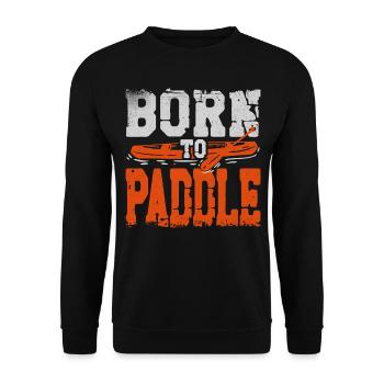 Canoe Canoeing Vintage Retro Born - Unisex Sweatshirt - black - Front - Alina (178cm) & Michal (187cm)