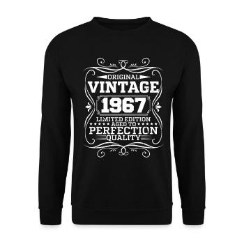 Vintage 1967 Édition Limitée Originale - Sweat-shirt Unisexe - noir - Devant - Alina (178cm) & Michal (187cm)