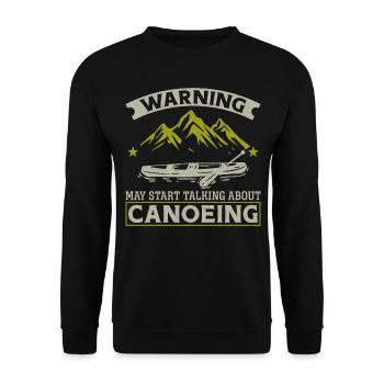 Canoe Canoeing Vintage Warning May - Unisex Pullover - Schwarz - Vorne - Alina (178cm) & Michal (187cm)