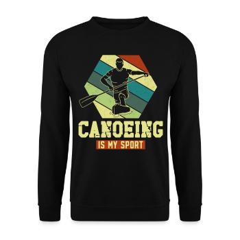 Canoe Canoeing Racing Canoe - Unisex Sweatshirt - black - Front - Alina (178cm) & Michal (187cm)