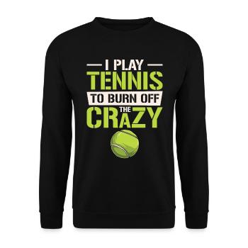 Joueur de tennis Raquette de tennis Balle de tennis - Sweat-shirt Unisexe - noir - Devant - Alina (178cm) & Michal (187cm)