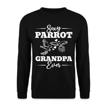 Perroquet sexy Grand-père toujours drôle Cockatiel Grand-père - Sweat-shirt Unisexe - noir - Devant - Alina (178cm) & Michal (187cm)
