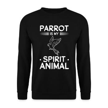 Parrot Bird lover I Parrot est mon - Sweat-shirt Unisexe - noir - Devant - Alina (178cm) & Michal (187cm)