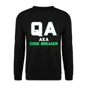 QA Engineer QA Tester Software Tester - Unisex Sweatshirt - black - Front - Alina (178cm) & Michal (187cm)