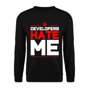 QA Engineer QA Tester Software Tester - Unisex Sweatshirt - black - Front - Alina (178cm) & Michal (187cm)